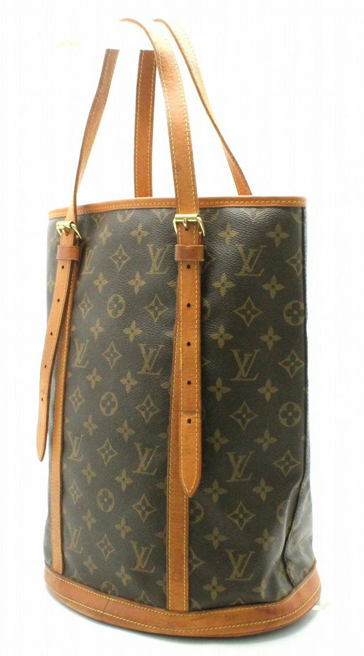 Louis Vuitton Shoulder Bag Monogram Tote Bucket Brown